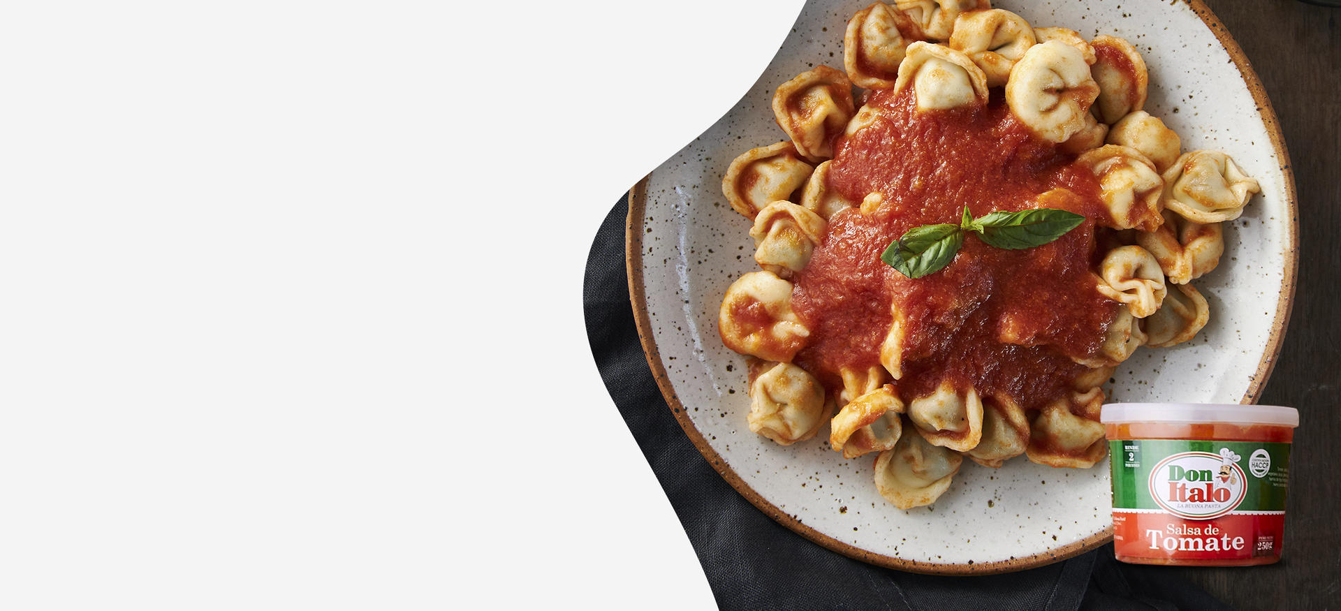 Raviolitos con salsa de Carne Raviolitos Don Italo