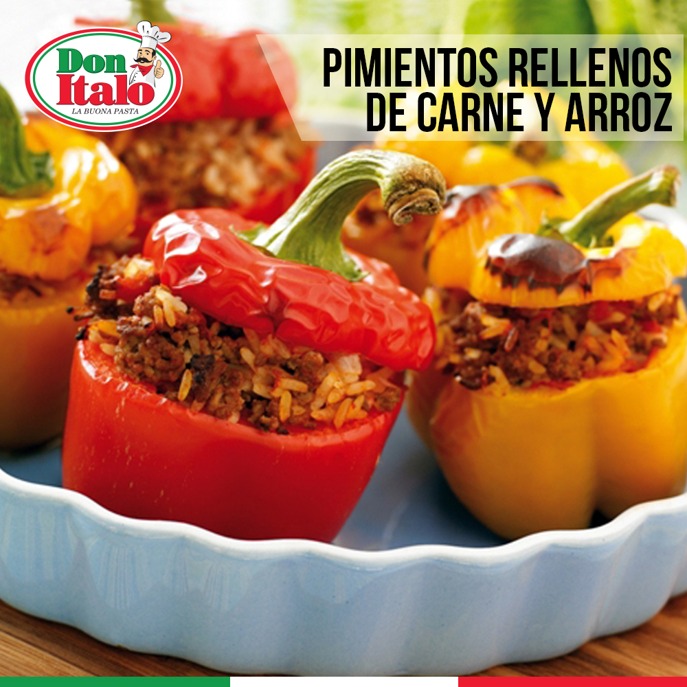 Pimientos rellenos de carne y arroz - Don Italo