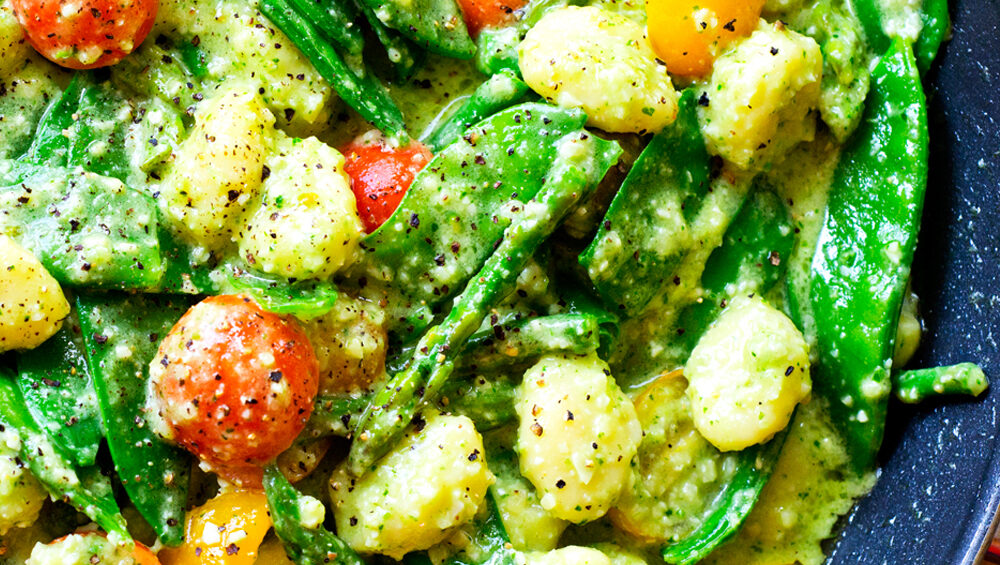 ENSALADA TEMPLADA DE GNOCCHI Y PESTO