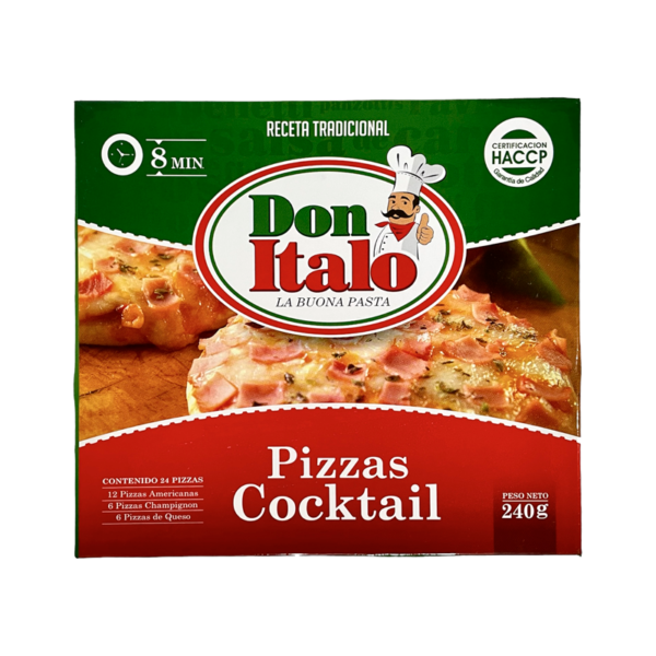 Pizzas Cocktail x 24 unidades 240 grs.