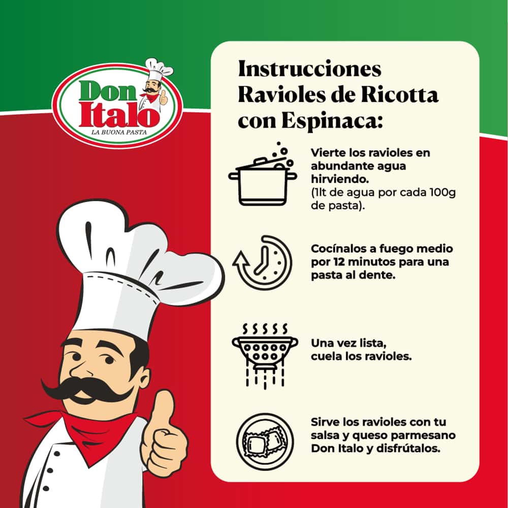 Ravioles de Ricotta con Espinaca 500 grs. - Image 3