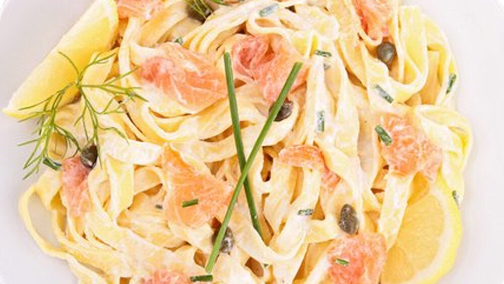 fettuccini con saalmon