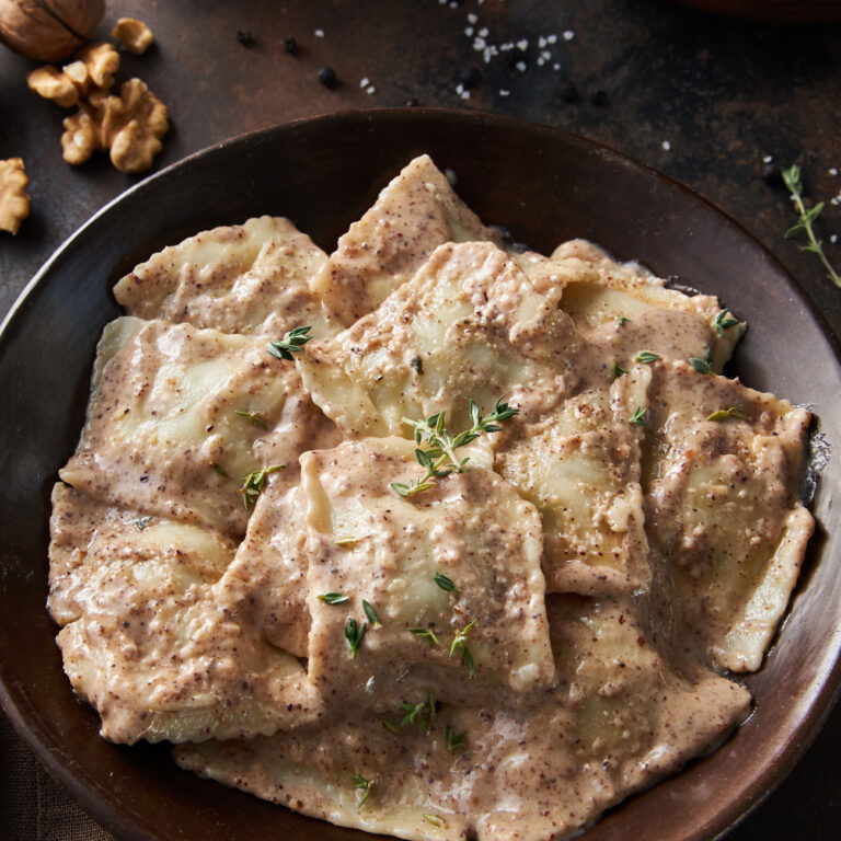 Dúo Ravioles y Salsa de Nueces