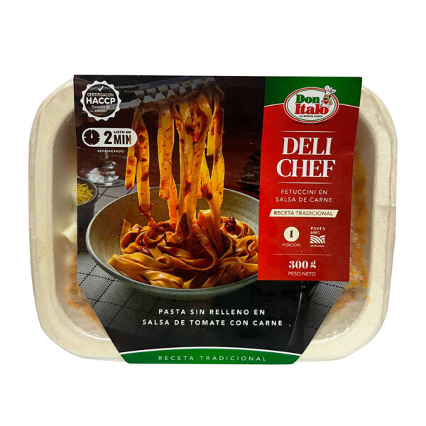Fetuccini Salsa Carne 300 gr - Delichef
