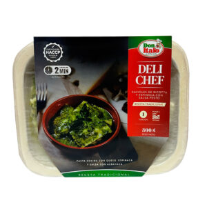 Ravioles de Ricotta y Espinaca con Salsa Pesto 300gr - Delichef