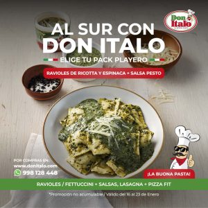 Ravioles de Ricotta con Espinaca (500gr) + Salsa Pesto (250gr)