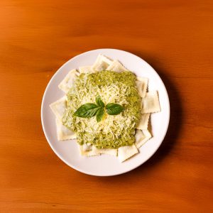 Ravioles kids de queso, ricotta, espinaca y brócoli