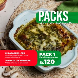 Pack de la Nonna I (2 lasagnas de 1kg + 1 pastel de Manzana)