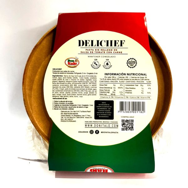 Fetuccini Salsa Carne 300 gr - Delichef - Image 2