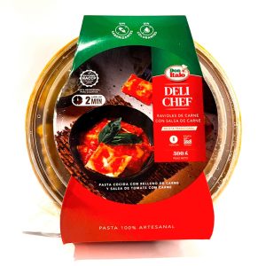 Ravioles de carne con salsa de carne 300gr - Delichef