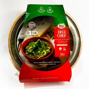 Ravioles de Ricotta y Espinaca con Salsa Pesto 300gr - Delichef