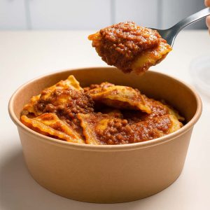 Cuchareable de Ravioles de Carne con Salsa de Carne